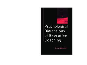Psychological Dimensions to Executive Coaching (Coaching in Practice)
