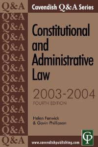 Q&A Constitutional and Administrative Law, 4th Edition (Q&A Series)