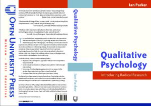 Qualitative Psychology: Introducing Radical Research