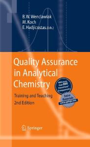 Quality Assurance in Analytical Chemistry: Training and Teaching - Second edition