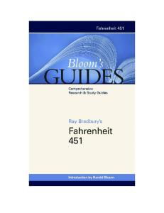 Ray Bradbury's Fahrenheit 451 (Bloom's Guides)
