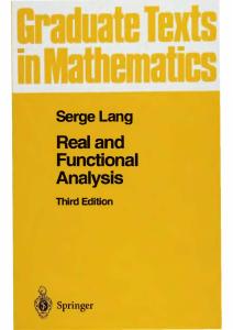 Real and Functional Analysis (Graduate Texts in Mathematics)