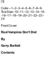 Real Vampires Don't Diet