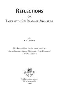 Reflections: On Talks with Sri Ramana Maharshi