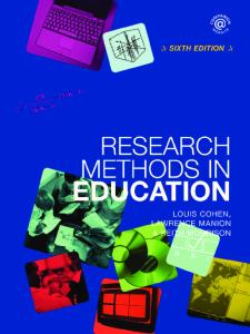 Research Methods in Education - 6e