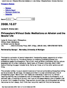 Review of Philosophers Without Gods