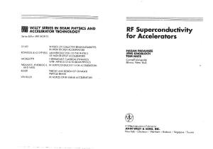 RF superconductivity for accelerators