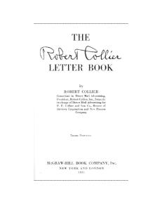 Robert Collier Letterbook