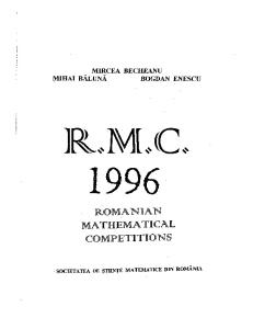 Romanian mathematical competitions 1996