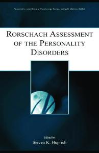 Rorschach Assessment of the Personality Disorders (Lea Series in Personality and Clinical Psychology)