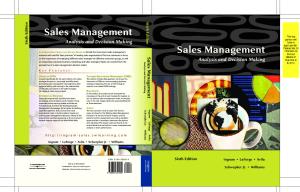 Sales Management- Analysis and Decision Making