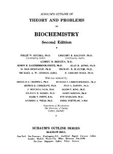 Schaums Outline Of Biochemistry