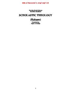Scholastic Theology (Kalam)