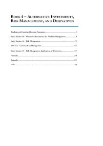 Schweser Notes, 2011 Cfa Exam, Level 3- Book 4 – Alternative Investments, Risk Management, and Derivatives