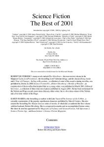 Science Fiction The Best of 2001