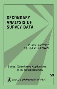 Secondary analysis of survey data