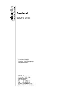Sendmail Survival Guide