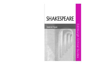 Shakespeare (Edinburgh Critical Guides to Literature)