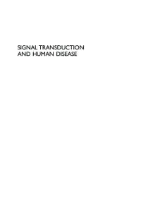 Signal Transduction and Human Disease