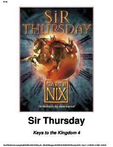 Sir Thursday (The Keys to the Kingdom)