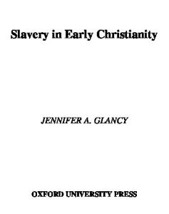 Slavery in Early Christianity