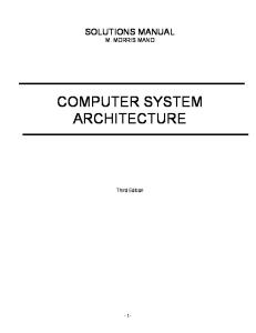 solution manual computer system architecture