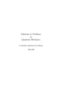 Solution Manual to Modern Quantum Mechanics (1995,1999)