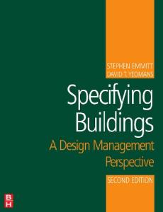 Specifying Buildings, Second Edition: A Design Management Perspective