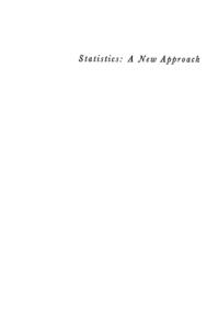 Statistics: A New Approach