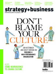 Strategy+Business Magazine Spring 2011