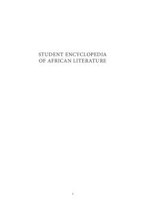 Student Encyclopedia of African Literature