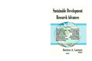 Sustainable Development Research Advances
