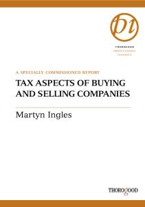 Tax Aspects of Buying and Selling Companies (Hawksmere Report)