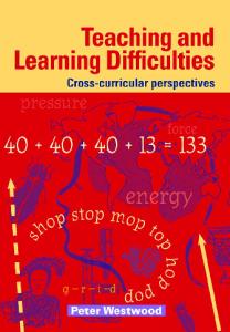 Teaching and Learning Difficulties: Cross-curricular Perspectives