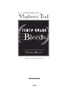 Tenth Grade Bleeds #3: The Chronicles of Vladimir Tod