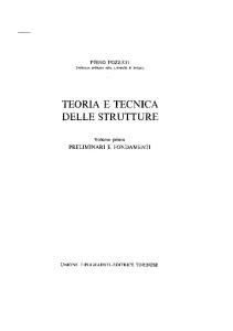 Teoria e tecnica delle strutture, Volume 1