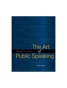 The Art of Public Speaking, 10th Edition