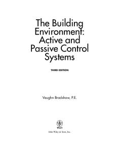 The Building Environment: Active and Passive Control Systems, 3rd Edition