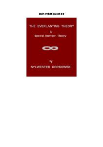 The Everlasting Theory and Special Number Theory