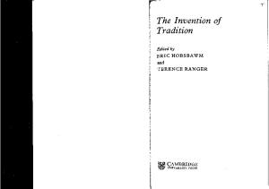 The Invention of Tradition