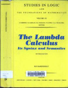 The lambda calculus: its syntax and semantics