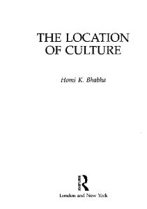 The Location of Culture (Routledge Classics)