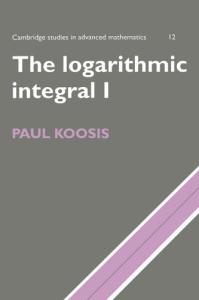 The logarithmic integral 1