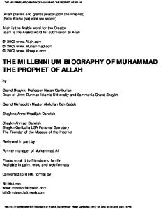 The Millennium Biography of Muhammad, The Prophet of Allah