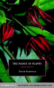 The Names of Plants, 3rd edition