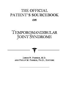 The Official Patient's Sourcebook on Temporomandibular Joint Syndrome
