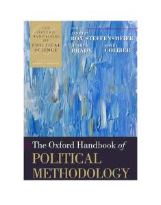 The Oxford Handbook of Political Methodology (Oxford Handbooks of Political Science)