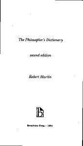 The Philosopher's Dictionary