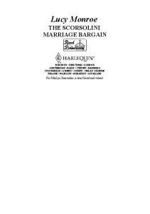 The Scorsolini Marriage Bargain