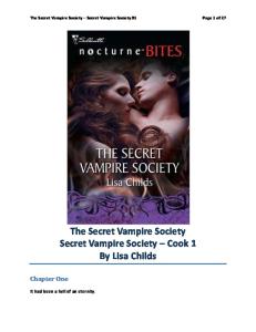 The Secret Vampire Society
